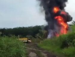 Diduga BBM Bersubsidi Terbakar di Kogem Kabupaten Labusel