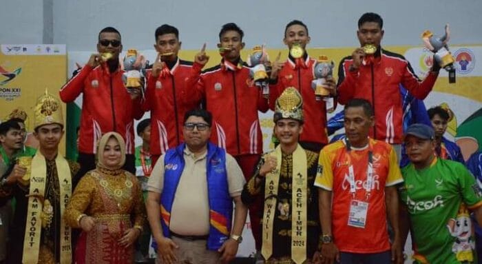 Aceh Sabet Emas Nomor Double Event Cabor Sepak Takraw
