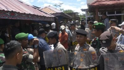 Polres Samosir Lakukan Pengamanan Constatering Objek Perkara Eksekusi di Desa Hutabolon