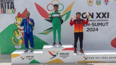 Sumut Berhasil Raih Emas di Road Race Jarak Pendek Putra