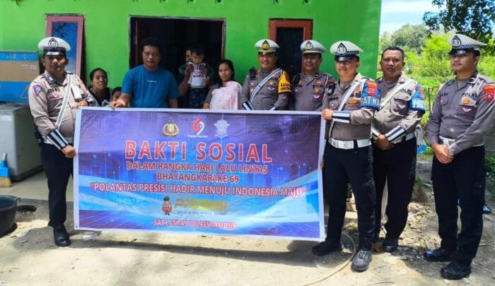 Satlantas Polres Samosir Laksanakan Anjangsana Jelang HUT ke-69 Lalu Lintas