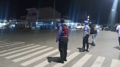 Patroli Malam Hari Polres Samosir Dimasa Tahapan Pilkada, PON XXI dan Ibadah Minggu