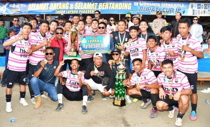 Remgas FC Juara Bupati Cup II Usai Kalahkan Tomok United