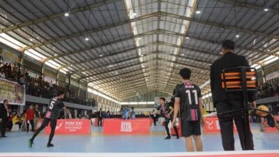Pertandingan Nomor Regu Event Putra-Putri Sepak Takraw Digelar