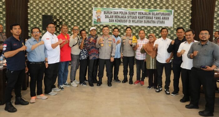Kapolda Sumut Silaturahmi Bersama Serikat Pekerja Buruh