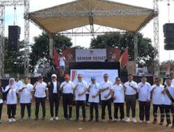 KPU Labusel Gelar Senam Santai Dalam Rangka Deklarasi Kampanye Damai