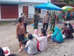 TNI dan Polri di Kecamatan Harian Gelar Patroli Cipta Kondisi Pilkada Damai 2024