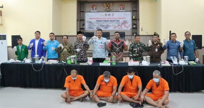 Polres Langsa Musnahkan Sabu