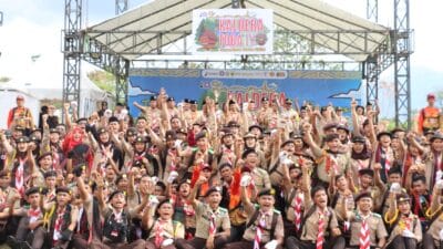 Kwarda Gerakan Pramuka Sumut Kemah Kaldera Toba IV 2024 di Tandarabun