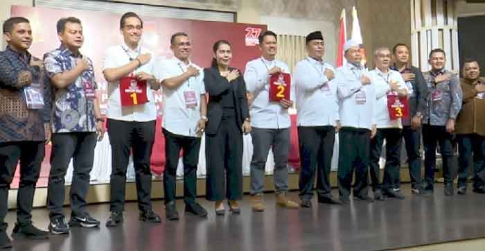KPU Medan Tarik Nomor Urut Tiga Paslon Pilwalkot 2024