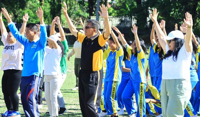 Polres Samosir dan Bhayangkari Ikuti Upacara Peringatan Haornas 2024