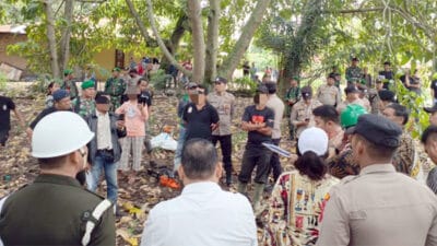 Polres Samosir Bersama Koramil Lakukan Pengamanan Eksekusi Lahan di Desa Sitolu Huta Pangururan