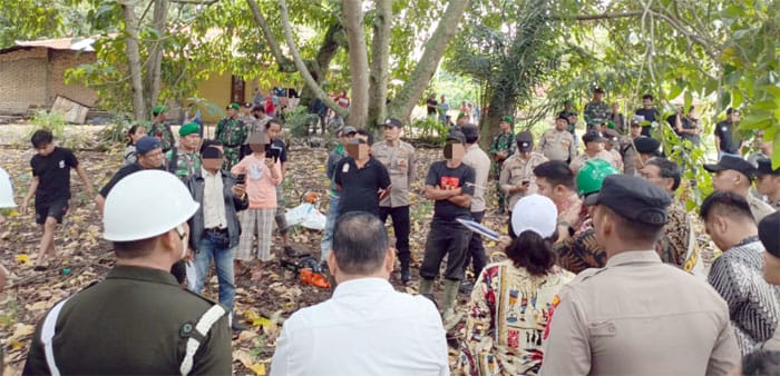 Polres Samosir Bersama Koramil Lakukan Pengamanan Eksekusi Lahan di Desa Sitolu Huta Pangururan