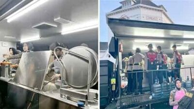 Warga Nikmati Makanan dan Cemilan Disediakan Polda Sumut