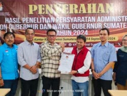 KPU Sumut Serahkan Hasil Penelitian Administrasi 2 Paslon Penuhi Syarat