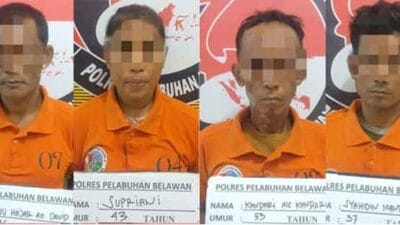 Bongkar Sarang Narkoba, Polres Pelabuhan Belawan Tangkap 4 Pelaku