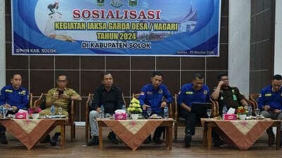 Pjs Bupati Solok Buka Sosialisasi Jaksa Garda Desa/Nagari 2024