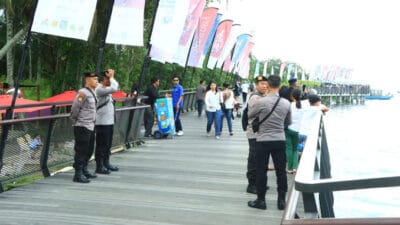 Personel Gabungan Polda Sumut dan Polres Samosir Amankan Aquabike Jetski World Championship 2024