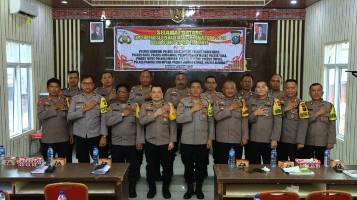 Biro Ops Polda Sumut Supervisi Operasi Mantap Praja Toba 2024 di Polres Samosir