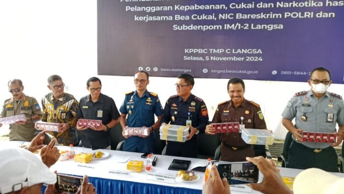 Penindakan Beruntun Bea Cukai Langsa Selama Oktober 2024 Terhadap Barang Impor Ilegal