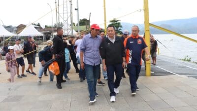 Pj Gubsu Cek Kesiapan dan Logistik Aquabike 2024 di WFC Pangururan