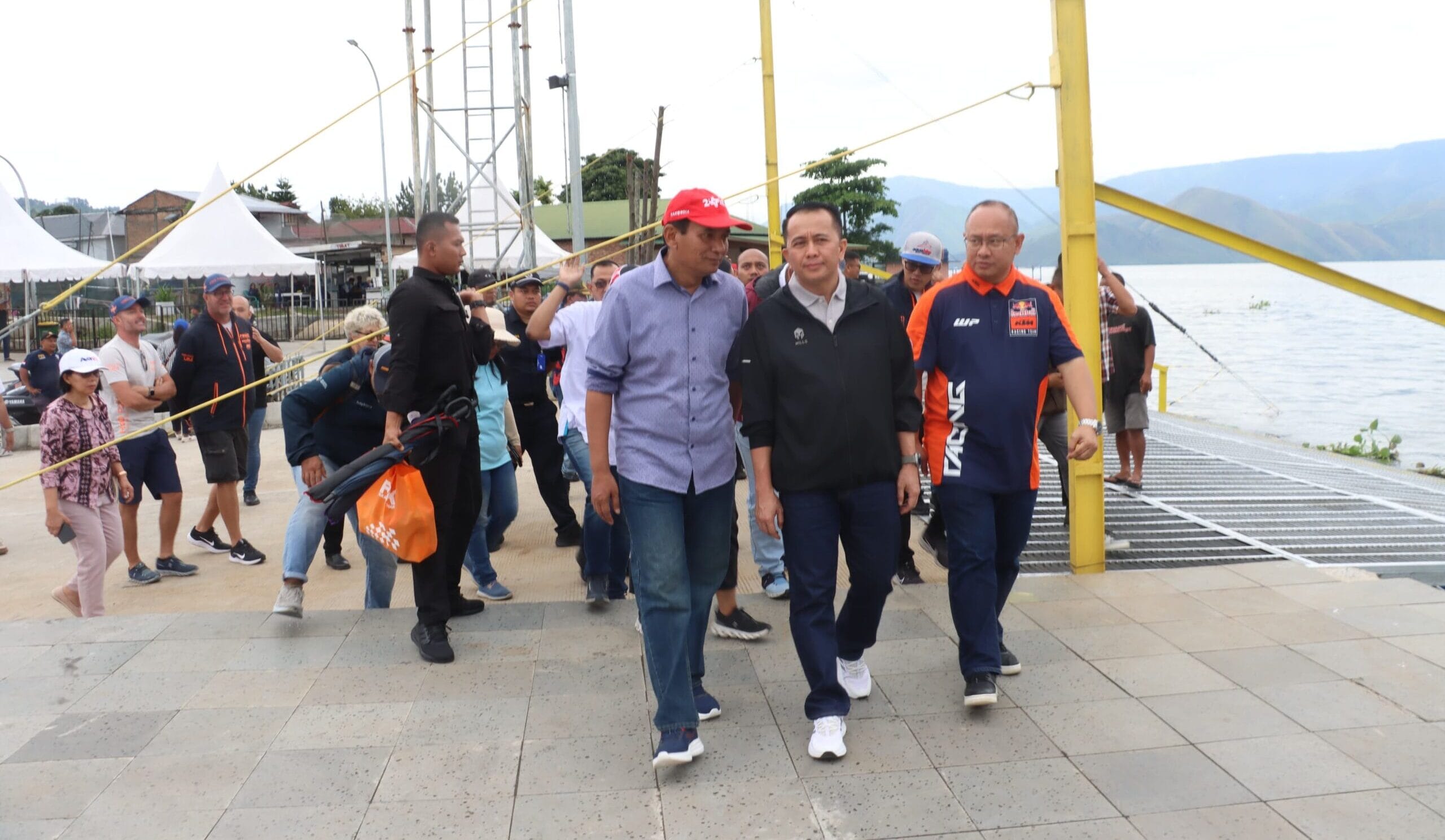 Pj Gubsu Cek Kesiapan dan Logistik Aquabike 2024 di WFC Pangururan