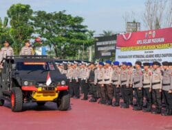 Polda Sumut Gelar Apel Pasukan Aquabike Toba 2024