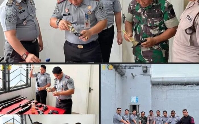 Rutan Kelas I Medan Lakukan Perawatan dan Pengecekan Senpi