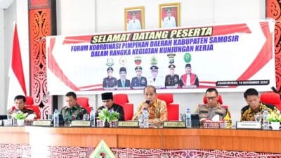 Kunker Forkopimda Samosir Bahas Isu Strategis dan Kesiapan Pelaksanaan Pilkada
