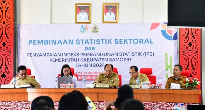 Pemkab Samosir Bersama BPS Selenggarakan Pembinaan Statistik Sektoral