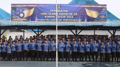 Rutan Kelas I Medan Gelar Upacara Bendera Peringati HUT Ke-53 Korpri