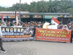 Warga Desa Sabungan dan Kelurahan Langga Payung Adakan Aksi Damai