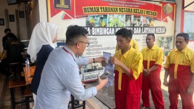 Warga Binaan Rutan Kelas I Medan Terima Buku Tabungan dari Bank BRI