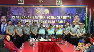 Rutan Medan Ikuti Kegiatan Panen Raya dan Penyerahan Bantuan Sosial Serentak UPT Pemasyarakatan bersama Menteri IMIPAS Secara Virtual