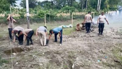 Lahan Kosong Polsek Onanrunggu Ditanami Tumbuhan Ketahanan Pangan