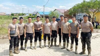 Polrestabes Medan Gerak Cepat Bantu Korban Banjir di Perumahan Villa Patumbak