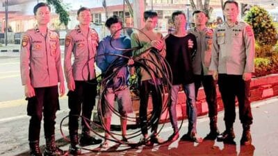 Tiga Pelaku Pencurian Kabel Telkom Diamankan Tim Patroli Medan