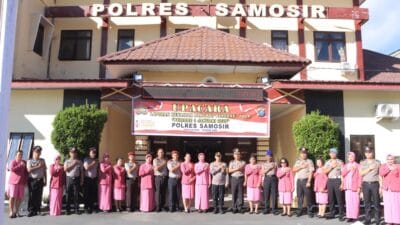 14 Personel Polres Samosir Naik Pangkat di Awal Tahun 2025
