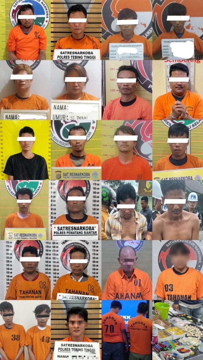 Dalam Sepekan Polda Sumut Amankan 130 Pelaku dan Puluhan Kilogram Narkoba