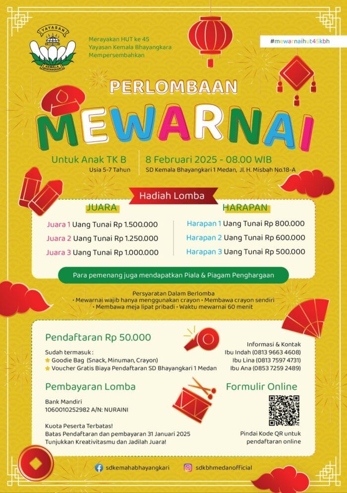 Semarak HUT ke-45, Yayasan Kemala Bhayangkari Gelar Berbagai Lomba Kreativitas Anak TK