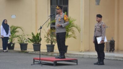 Kapolres Labusel Pimpin Apel Pagi Bersama Jajaran