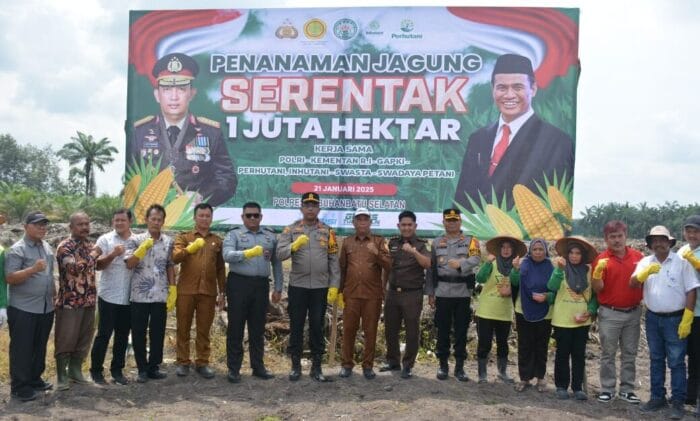 Polres Labusel Gelar Penanaman Jagung Serentak 1 Juta Hektare Secara Nasional di Torgamba