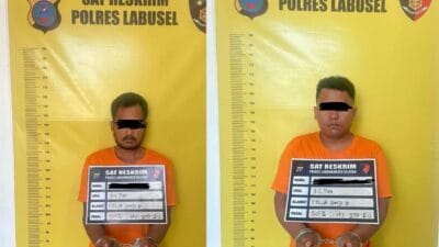 Polres Labusel Tangkap 2 Tersangka Judi Online di Kampung Rakyat
