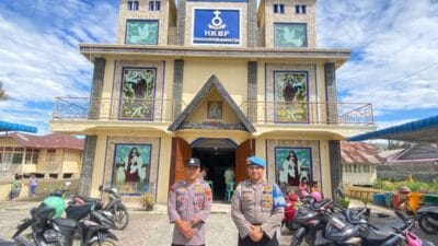 Polres Samosir Dilibatkan Dalam Pelayanan Ibadah Minggu Gereja