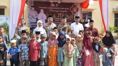 Polres Labusel Peringati Isra Mikraj 1446 H dengan Santuni Anak Yatim
