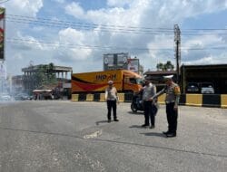 Satlantas Polres Labusel Bersama Instansi Terkait Lakukan Pengecekan Jalan untuk Keselamatan
