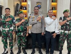 Kapolres Labusel Terima Silaturahmi Komandan Kompi Senapan C Yonif 126/KC untuk Sinergitas TNI-Polri