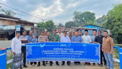 Medco E&P Malaka Bangun Jembatan Permanen