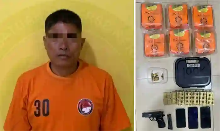 Polisi di Asahan Baku Tembak dengan Bandar Narkoba Bersenjata Api