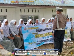 Satlantas Polres Labusel Gelar Dikmas Lantas di Dua Sekolah di Sungai Kanan